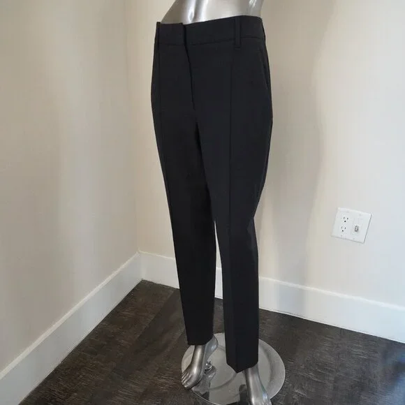 Brunello Cucinelli Monili Pants Navy Blue Tropical Luxury Virgin Wool Size 6 - Picture 6 of 8